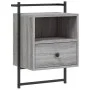 Mesitas de noche de pared 2 unidades gris Sonoma 40x30x61 cm de vidaXL, Mesitas de noche - Ref: Foro24-833440, Precio: 66,86 ...