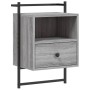 Mesita de noche de pared gris Sonoma 40x30x61 cm de vidaXL, Mesitas de noche - Ref: Foro24-833439, Precio: 46,98 €, Descuento: %