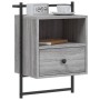 Mesita de noche de pared gris Sonoma 40x30x61 cm de vidaXL, Mesitas de noche - Ref: Foro24-833439, Precio: 46,98 €, Descuento: %
