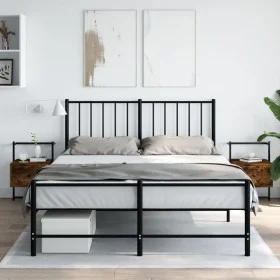 Mesitas de noche de pared 2 unidades roble ahumado 35x30x51 cm de vidaXL, Mesitas de noche - Ref: Foro24-833448, Precio: 47,3...