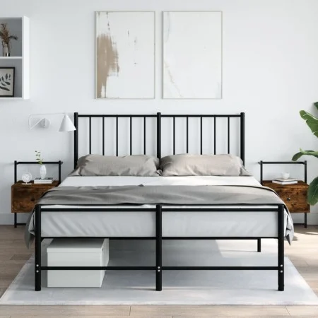 Wall bedside tables 2 units smoked oak 35x30x51 cm by vidaXL, Nightstands - Ref: Foro24-833448, Price: 47,32 €, Discount: %
