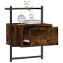 Wall bedside tables 2 units smoked oak 35x30x51 cm by vidaXL, Nightstands - Ref: Foro24-833448, Price: 47,32 €, Discount: %