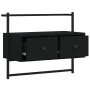 Mueble de TV de pared madera ingeniería negro 60,5x30x51 cm de vidaXL, Muebles TV - Ref: Foro24-833453, Precio: 29,66 €, Desc...