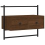 Mueble TV de pared madera ingeniería marrón roble 60,5x30x51 cm de vidaXL, Muebles TV - Ref: Foro24-833457, Precio: 35,01 €, ...