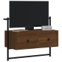 Mueble TV de pared madera ingeniería marrón roble 60,5x30x51 cm de vidaXL, Muebles TV - Ref: Foro24-833457, Precio: 35,01 €, ...