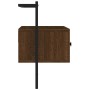 Mueble TV de pared madera ingeniería marrón roble 60,5x30x51 cm de vidaXL, Muebles TV - Ref: Foro24-833457, Precio: 35,01 €, ...