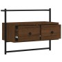 Mueble TV de pared madera ingeniería marrón roble 60,5x30x51 cm de vidaXL, Muebles TV - Ref: Foro24-833457, Precio: 35,01 €, ...
