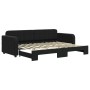 Sofá cama nido terciopelo negro 80x200 cm de vidaXL, Camas y somieres - Ref: Foro24-3196926, Precio: 252,14 €, Descuento: %