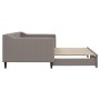 Sofá cama nido tela gris taupe 90x200 cm de vidaXL, Camas y somieres - Ref: Foro24-3197429, Precio: 250,25 €, Descuento: %
