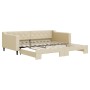 Sofá cama nido tela crema 100x200 cm de vidaXL, Camas y somieres - Ref: Foro24-3197435, Precio: 262,76 €, Descuento: %