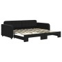 Sofá cama nido terciopelo negro 90x190 cm de vidaXL, Camas y somieres - Ref: Foro24-3196944, Precio: 248,79 €, Descuento: %
