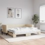 Sofá cama nido tela crema 100x200 cm de vidaXL, Camas y somieres - Ref: Foro24-3196587, Precio: 257,15 €, Descuento: %