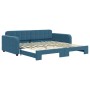 Sofá cama nido terciopelo azul 100x200 cm de vidaXL, Camas y somieres - Ref: Foro24-3196935, Precio: 264,76 €, Descuento: %