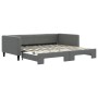 Sofá cama nido tela gris oscuro 100x200 cm de vidaXL, Camas y somieres - Ref: Foro24-3196584, Precio: 217,74 €, Descuento: %