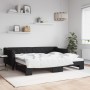 Sofá cama nido tela negro 90x200 cm de vidaXL, Camas y somieres - Ref: Foro24-3197428, Precio: 253,89 €, Descuento: %