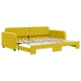 Sofá cama nido terciopelo amarillo 90x200 cm de vidaXL, Camas y somieres - Ref: Foro24-3196934, Precio: 256,65 €, Descuento: %