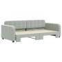 Sofá cama nido terciopelo gris claro 90x200 cm de vidaXL, Camas y somieres - Ref: Foro24-3196929, Precio: 256,11 €, Descuento: %