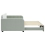 Sofá cama nido terciopelo gris claro 90x200 cm de vidaXL, Camas y somieres - Ref: Foro24-3196929, Precio: 256,11 €, Descuento: %