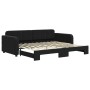 Sofá cama nido terciopelo negro 90x200 cm de vidaXL, Camas y somieres - Ref: Foro24-3196933, Precio: 256,94 €, Descuento: %