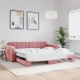 Sofá cama nido terciopelo rosa 100x200 cm de vidaXL, Camas y somieres - Ref: Foro24-3196939, Precio: 272,94 €, Descuento: %