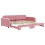 Sofá cama nido terciopelo rosa 100x200 cm de vidaXL, Camas y somieres - Ref: Foro24-3196939, Precio: 272,94 €, Descuento: %