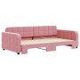 Sofá cama nido terciopelo rosa 100x200 cm de vidaXL, Camas y somieres - Ref: Foro24-3196939, Precio: 272,94 €, Descuento: %