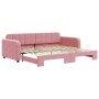 Sofá cama nido terciopelo rosa 90x200 cm de vidaXL, Camas y somieres - Ref: Foro24-3196932, Precio: 328,37 €, Descuento: %