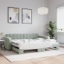 Sofá cama nido terciopelo gris claro 90x190 cm de vidaXL, Camas y somieres - Ref: Foro24-3196942, Precio: 245,27 €, Descuento: %