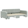 Sofá cama nido terciopelo gris claro 90x190 cm de vidaXL, Camas y somieres - Ref: Foro24-3196942, Precio: 245,27 €, Descuento: %