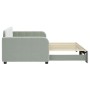 Sofá cama nido terciopelo gris claro 90x190 cm de vidaXL, Camas y somieres - Ref: Foro24-3196942, Precio: 245,27 €, Descuento: %