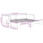 Sofá cama nido tela negro 90x190 cm de vidaXL, Camas y somieres - Ref: Foro24-3196590, Precio: 270,82 €, Descuento: %