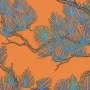DUTCH WALLCOVERINGS Papel de pared pino azul y naranja de DUTCH WALLCOVERINGS, Papel pintado - Ref: Foro24-437400, Precio: 44...