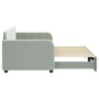 Sofá cama nido terciopelo gris claro 80x200 cm de vidaXL, Camas y somieres - Ref: Foro24-3196922, Precio: 271,35 €, Descuento: %