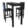 Mesa de bar con 2 sillas de barra negras de vidaXL, muebles para cocinas y comedores - Ref: Foro24-160727, Precio: 329,51 €, ...