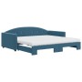 Sofá cama nido con colchón terciopelo azul 100x200 cm de vidaXL, Camas y somieres - Ref: Foro24-3197331, Precio: 422,16 €, De...