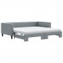 Sofá cama nido con colchón tela gris claro 100x200 cm de vidaXL, Camas y somieres - Ref: Foro24-3196601, Precio: 389,54 €, De...