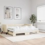 Sofá cama nido con colchón tela crema 90x200 cm de vidaXL, Camas y somieres - Ref: Foro24-3196600, Precio: 440,91 €, Descuent...