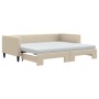 Sofá cama nido con colchón tela crema 90x200 cm de vidaXL, Camas y somieres - Ref: Foro24-3196600, Precio: 440,91 €, Descuent...