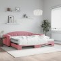 Sofá cama nido con colchón terciopelo rosa 100x200 cm de vidaXL, Camas y somieres - Ref: Foro24-3197335, Precio: 445,18 €, De...