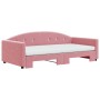 Sofá cama nido con colchón terciopelo rosa 100x200 cm de vidaXL, Camas y somieres - Ref: Foro24-3197335, Precio: 445,18 €, De...