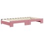 Sofá cama nido con colchón terciopelo rosa 100x200 cm de vidaXL, Camas y somieres - Ref: Foro24-3197335, Precio: 445,18 €, De...