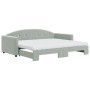 Sofá cama nido con colchón terciopelo gris claro 90x190 cm de vidaXL, Camas y somieres - Ref: Foro24-3197338, Precio: 414,67 ...