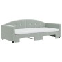 Sofá cama nido con colchón terciopelo gris claro 90x190 cm de vidaXL, Camas y somieres - Ref: Foro24-3197338, Precio: 414,67 ...