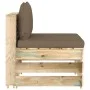 Ecksofa mit grau imprägnierten Holzkissen von vidaXL, Modulare Sofas für den Außenbereich - Ref: Foro24-3074515, Preis: 100,1...