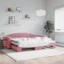 Sofá cama nido con colchón terciopelo rosa 90x200 cm de vidaXL, Camas y somieres - Ref: Foro24-3197328, Precio: 441,50 €, Des...