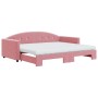 Sofá cama nido con colchón terciopelo rosa 90x200 cm de vidaXL, Camas y somieres - Ref: Foro24-3197328, Precio: 441,50 €, Des...