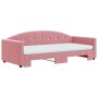 Sofá cama nido con colchón terciopelo rosa 90x200 cm de vidaXL, Camas y somieres - Ref: Foro24-3197328, Precio: 441,50 €, Des...