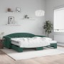 Sofá cama nido con colchón terciopelo verde oscuro 100x200 cm de vidaXL, Camas y somieres - Ref: Foro24-3197334, Precio: 430,...