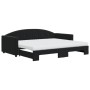 Sofá cama nido con colchón terciopelo negro 90x200 cm de vidaXL, Camas y somieres - Ref: Foro24-3197329, Precio: 428,19 €, De...
