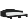 Sofá cama nido con colchón terciopelo negro 90x190 cm de vidaXL, Camas y somieres - Ref: Foro24-3197340, Precio: 412,57 €, De...